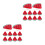 20Stk Wiederverwendbare Kunststoff Wassermelon Charms Rot 1