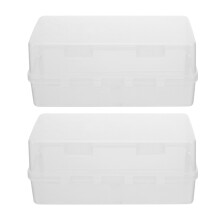 2Pcs White PP Waterproof Electrical Box Outdoor Power Strip Cover Case