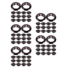 100Pcs Black Desk Cable Hole Covers ABS Wire Grommets for Desk Use