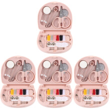 4Ensembles Couture Mini Rose Plastique Pour Rangement Sûr