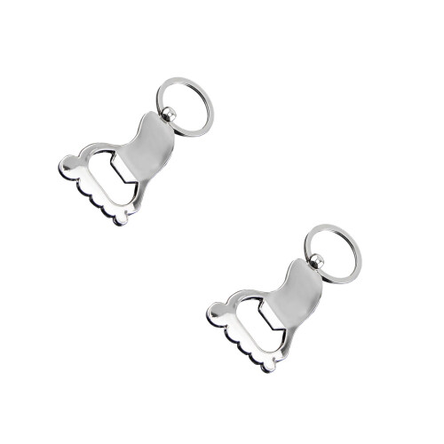 2Pièces Porte- Argenté Forme Pied Ouvre-Bouteille Intégré