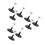 9Pièces Support Polyvalent Pour Figurines Et Poupées Base Élargie Noir 1