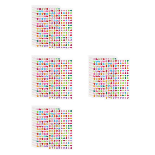 40Feuilles Strass Autocollants Pour Bricolage Coloré