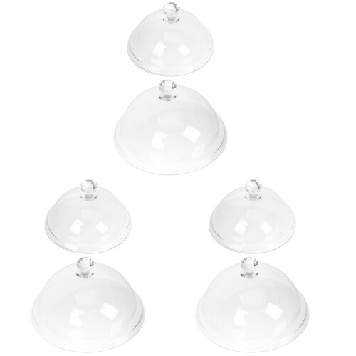 6Pièces Couvre-Plateau À Gâteau Transparent En Résistant