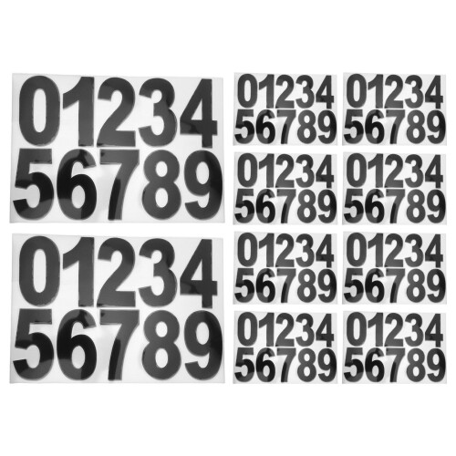 Stickers Numéros Étanches Adhésifs Pour Adresse Maison Noir