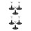 6Pièces Base Présentoir Noir PVC - Support Figurines Action Et Poupées 1