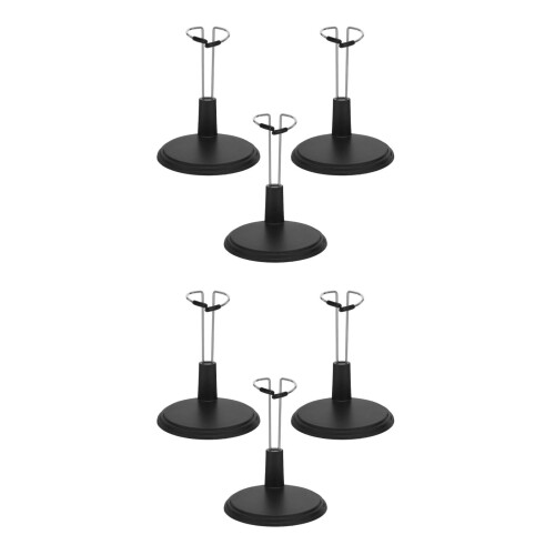 6Pièces Base Présentoir Noir PVC - Support Figurines Action Et Poupées