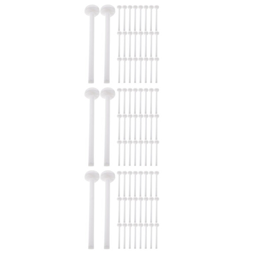 150Pcs Plastic Bird Stand Perches White for Parakeet Cage Accessories