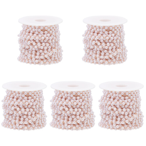 5Rouleaux Perles Simulées Multicolores Pour DIY Déco