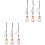 6Pièces Flacons Suspendus En Verre Pour Parfum Usage Colorés 1
