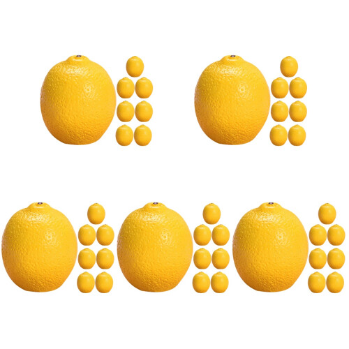 40Pièces Miniatures Citrons Jaunes Simulation Résine Décorative