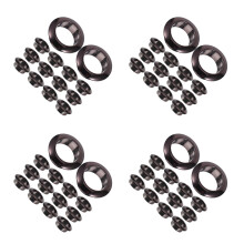 80Pièces Cache-Trous ABS Noir Pour Organisateur De Cordons