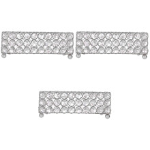3Pièces Porte-Papier Cristal Creux Argenté Pour Maison