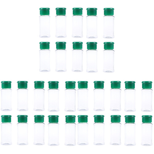 30Pièces Récipients Épices Vert Couvercle