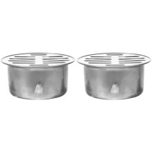 2St Stevige Rvs Vloerputzeef Met Anti Verstopping Filter Voor Thuis