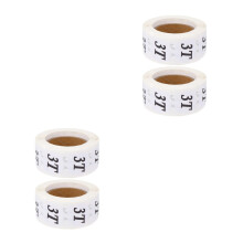 4Rouleaux Étiquettes Taille Vêtements Adhésives Couleurs Vives