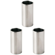 3Stk Steel String Slider Silber Glatt Für Brillanten Gitarrenton