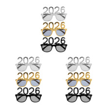 9St Unieke 2026 Partybrillen St Plastic Met Glitter Strass Voor Foto's