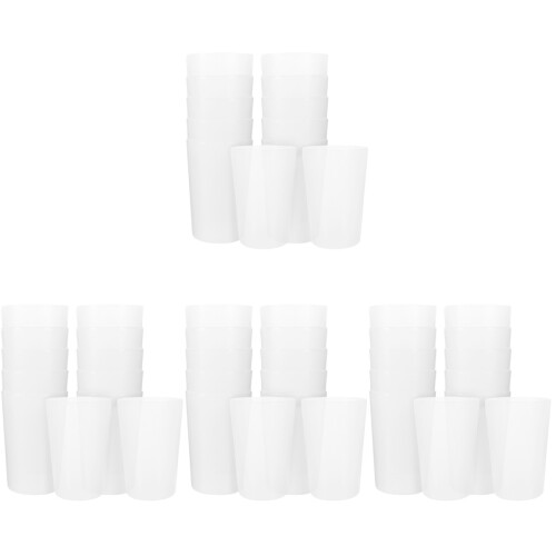 48Pcs White Plastic Bathroom Toothbrush Holder Cups Multi-Purpose Cups