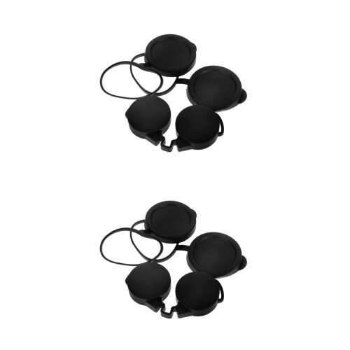 6Pcs Rubber Protective Lens Caps Waterproof for Binoculars Outdoor Use