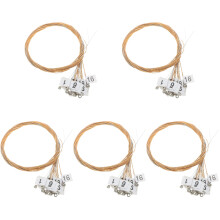5Ensembles Cordes De Remplacement Lyre En Acier Et Cuivre Clair