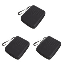 3Pièces Étui Piano Pouce Noir Eva Résistant Sac Transport