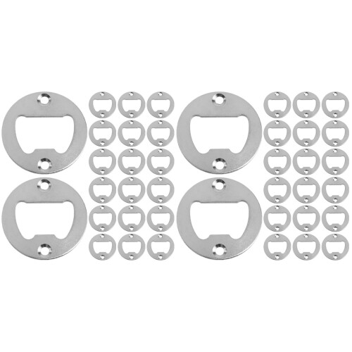 40Pcs DIY Bottle Opener Accessories Silver Iron Opener Inserts