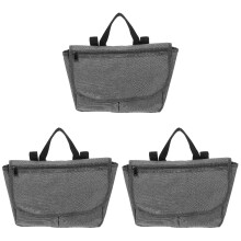 3Pcs Multifunctional Grey Wheelchair Side Bag with Adjustable Straps
