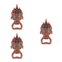 3Pcs Zinc Alloy Bottle Opener Brown Vintage Jar Lid Remover