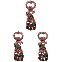 3Pcs Handheld Zinc Alloy Bottle Opener Brown Bar Tool for