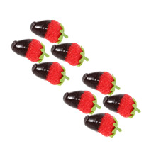 8Pcs Multi PVC Artificial Strawberry Charms for DIY Crafts and Display