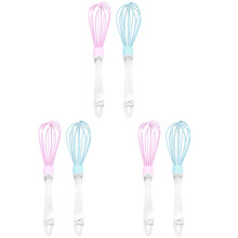 6Pcs Food Grade Silicone Eggbeaters Whisk Hand Mixers for Home Use