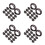80Pcs Black Desk Cable Grommets ABS Wire Hole Covers for Office Use 1
