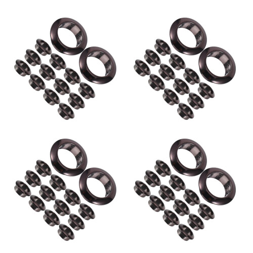 80Pcs Black Desk Cable Grommets ABS Wire Hole Covers for Office Use