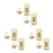 6Pcs Gold Travel Locks with Combination Latch for Suitcase and Toolbox