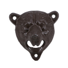 1Pc Wall Mounted Brown Bottle Opener Cast Iron Rustic Style