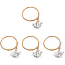 4Sets Light Yellow Brass Lyre Strings Set Bass Use Musical Accessories