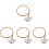 4Sets Light Yellow Brass Lyre Strings Set Bass Use Musical Accessories 1