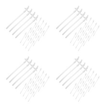 4Sets Transparent Silicone Reusable Straws Safe for Infants Toddlers