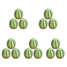 15Pcs Mini Artificial Watermelon Models Realistic Green Resin Decor