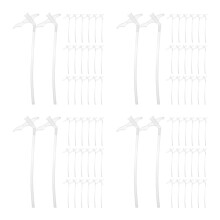 200Pcs White Plastic Tube Assembly for Foam Spray DIY Gap Filling Use