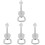 4Pcs Compact Silver Guitar Bottle Multipurpose Tools 1