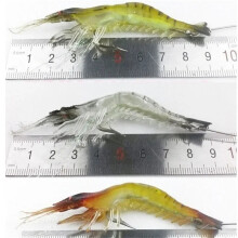 (Random 1 Pcs) 9cm 6g Luminous Artificial Shrimp Fishing Lure Sinking Soft Bait With Hook Random Pick Fishing Tackle Accessory