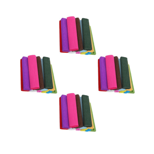 48Rouleaux Papier Crêpe Texturé Coloré Pour Fêtes Bouquets 1