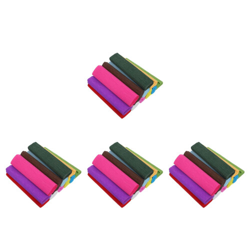 48Rouleaux Papier Crêpe Texturé Coloré Pour Fêtes Bouquets 2