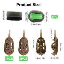 6PCS Method Feeder Set, 20g 30g Inline Fishing Feeders with Quick Release Mould, Fishing Accessories for Carp Fishing, Pellet Bait Feeder for Saltwat