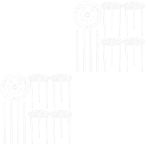 10Sets Cake Dowels and Tiered Cake Supports Kit for DIY Baking 1