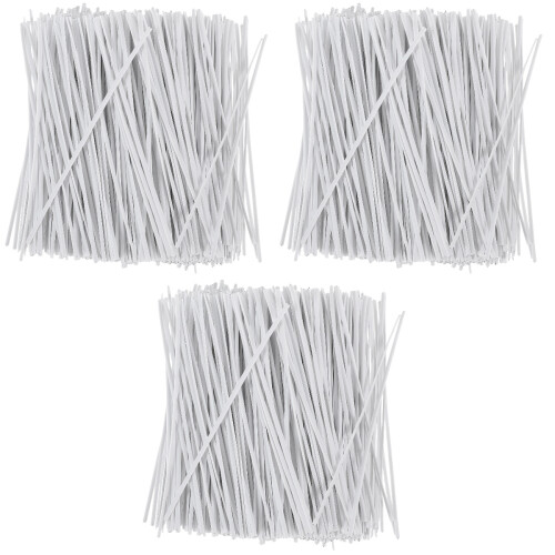 3000Pcs Durable White Cable Tie Straps for Electrical and Cord Use 1