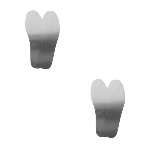 4Pièces Inserts De Chaussures Acier Inoxydable Résistants Anti- 1