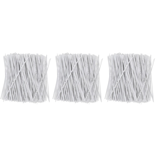 3000Pcs Durable White Cable Tie Straps for Electrical and Cord Use 2